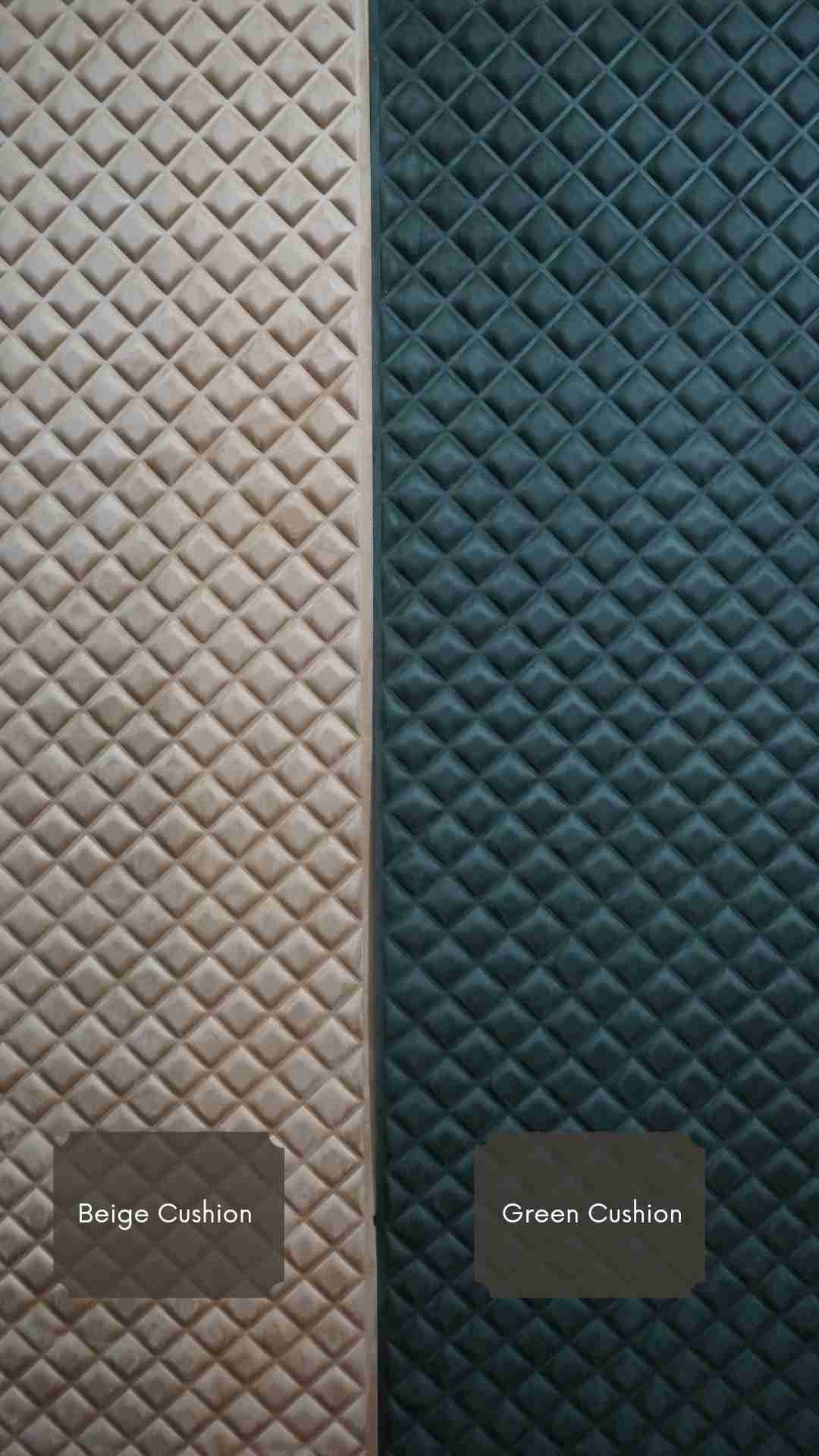 Fabricio Beige Cushion X Green Cushion
